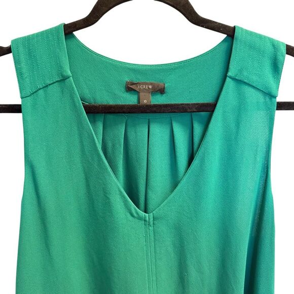 JCrew emerald green tank top blouse size 10 - Picture 3 of 4